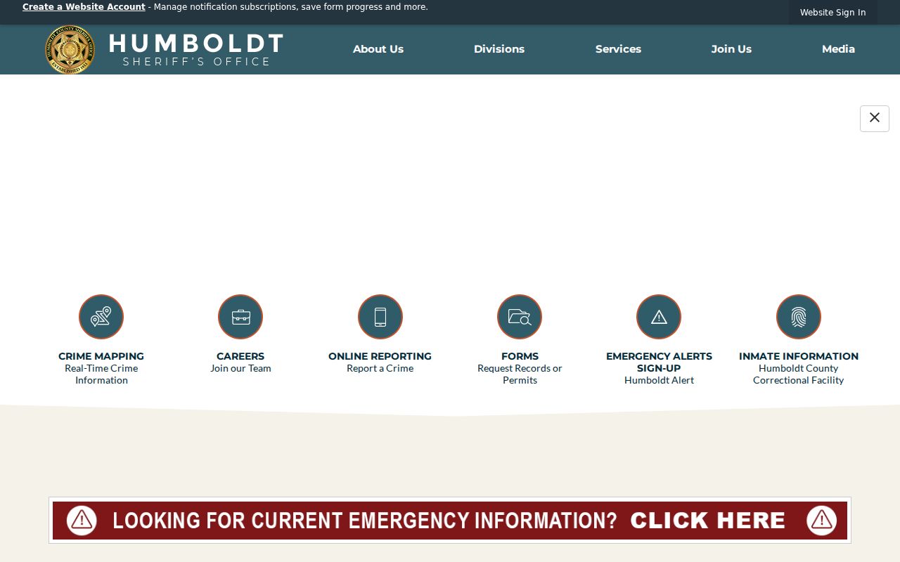 Humboldt County Sheriff's Office official page