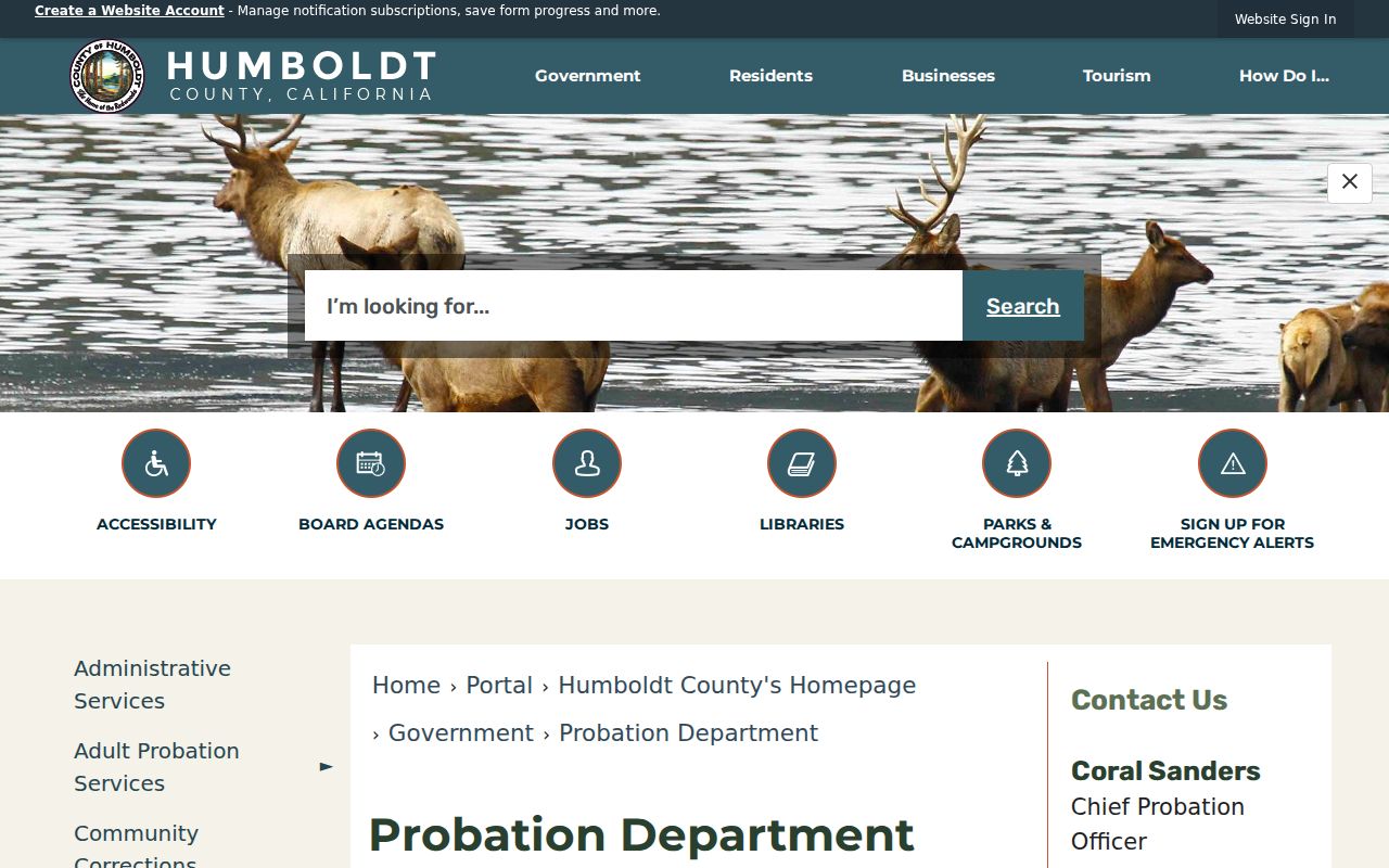 Humboldt County Probation Department information